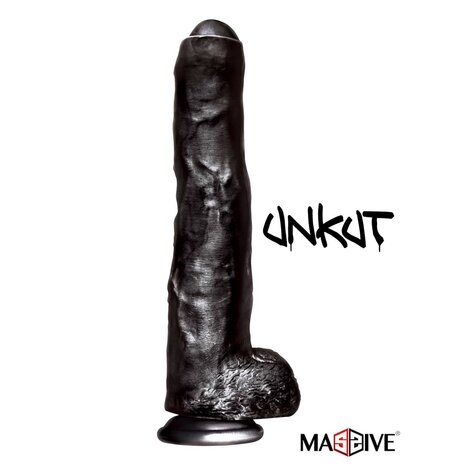 Massive - Big Black Cocks - Unkut - Onbesneden Dildo - PVC - 35 x 6,5 cm