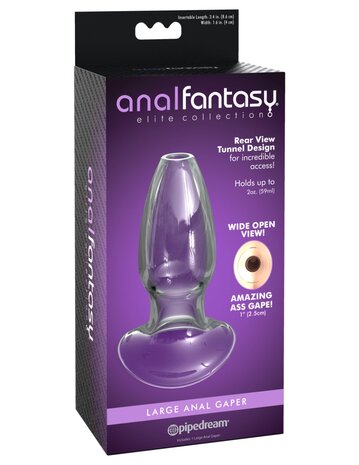 Pipedream - Anal Fantasy Elite Large Anal Glass Gaper- Transparant