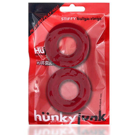 Hünkyjunk - Stiffy - Cockring - 2 stuks - Cherry Ice