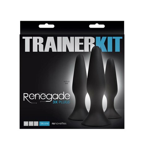 Pipedream - Renegade - Sliders - Buttplug Trainer Kit - Zwart