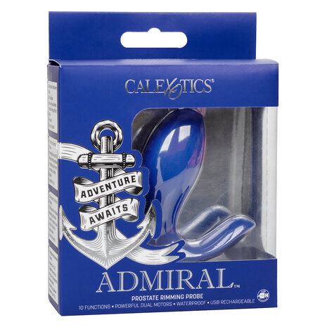 Calexotics - Admiral Prostaat Rimming Plug - Siliconen - Blauw