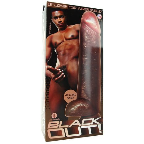Doc Johnson - Blackout! Tyrell - XXL Dildo - 32.50 cm - Ultrarealistisch