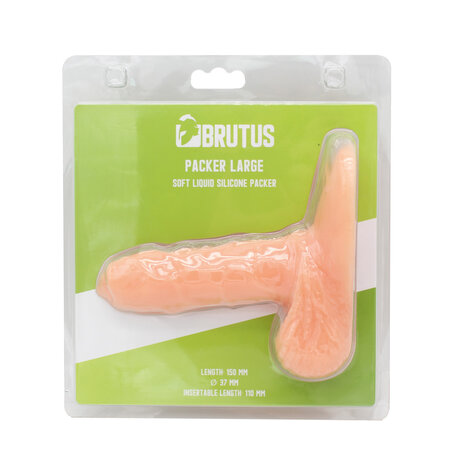 Brutus - Packing Penis - Slappe Penis - FtM Drag - Lichte Huidskleur - Siliconen - Maat M