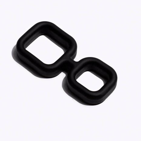 Sport Fucker - Muscle 2 Way - Siliconen Cockring en/of Ball Stretcher - Zwart