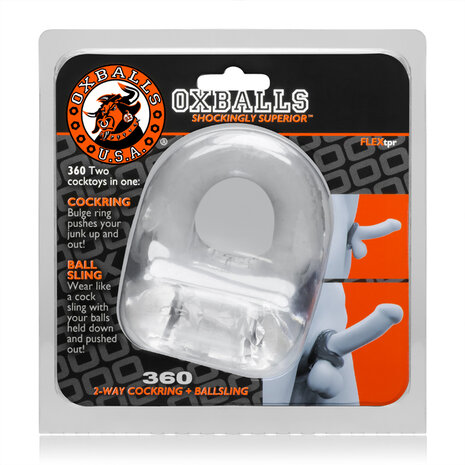 Oxballs - 360 - Cockring en Ball Sling - Transparant