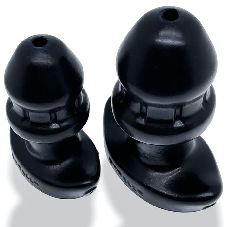 Oxballs - Drain-O Flow-Thru Buttplug - Zwart - Large