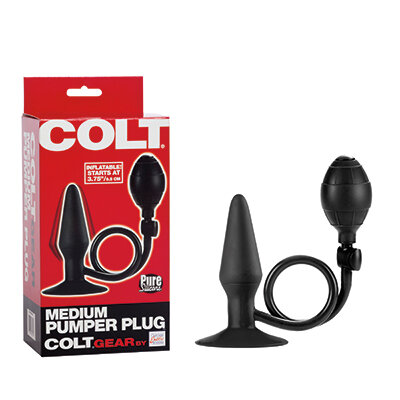 Colt - Pumper Plug - Opblaasbare Buttplug - Zwart - Maat M