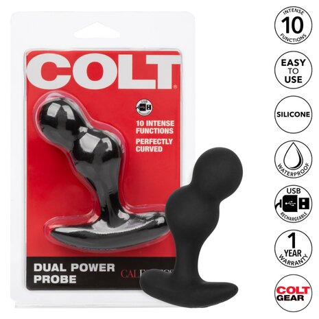 Colt - Oplaadbare Dual Power Probe - Prostaat Plug - Zwart