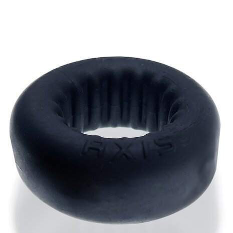 Oxballs - Axis - Ribbed Cockring - Zwart Ice