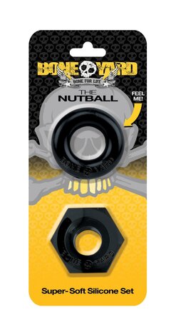 Boneyard - The Nutball - Cockring Set - Zwart