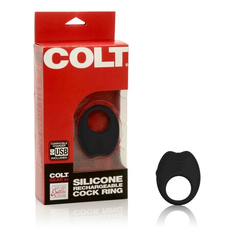 Colt - Oplaadbare Cockring - Zwart - Inner Diameter 3.25 cm - Siliconen