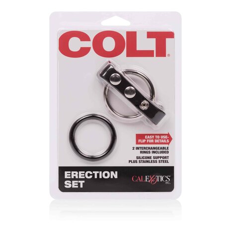 Colt - Erection Set - Penisring met Scrotum Steun - Twee verwisselbare ringen