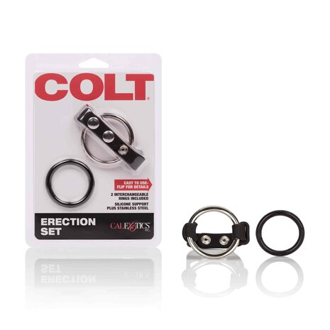 Colt - Erection Set - Penisring met Scrotum Steun - Twee verwisselbare ringen