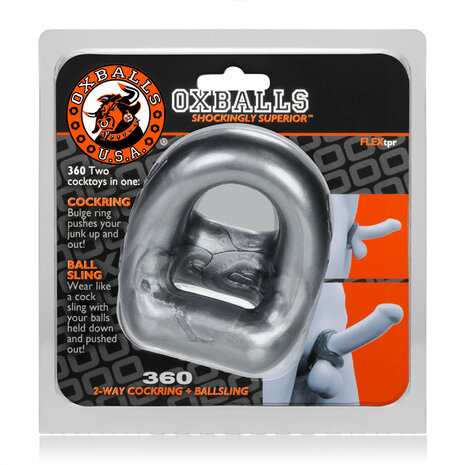 Oxballs - 360 - Cockring en Ballsling - Metallic Zilver