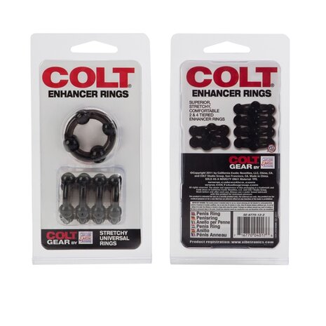 Colt - Enhancer Rings - Rekbare Cockringen Set - Rookgrijs