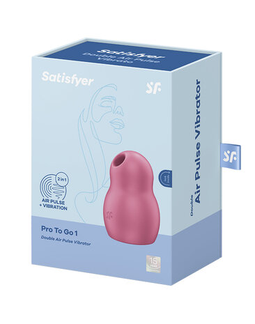 Satisfyer - Pro To Go 1 - Luchtdruk Vibrator met Vibraties - Roze