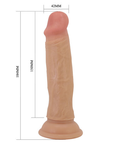 Pretty Love - Quentin - Sliding Skin Realistische Dildo 18,4 cm - Lichte Huidskleur