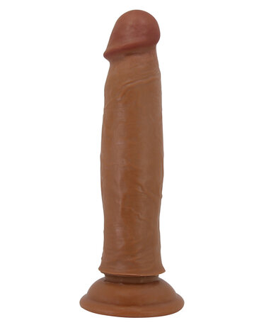 Pretty Love - Keon - Realistische Sliding Skin Dildo - 21,4 cm - Bruine Huidskleur