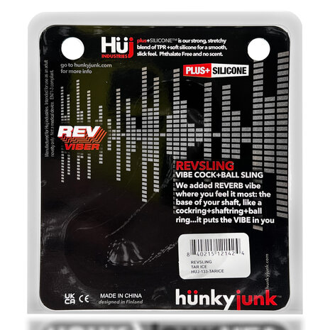 Hünkyjunk - Revsling - Vibrerende Cocksling - Zwart