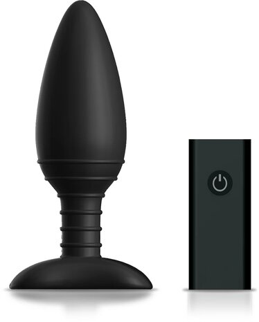 Nexus - Ace - Vibrerende Buttplug - Siliconen - Zwart - Maat L