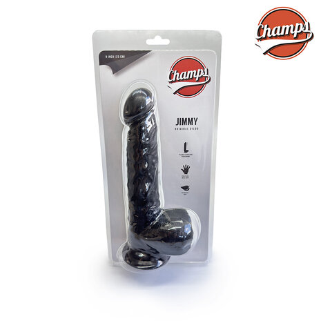 Champs - Jimmy Original Dildo - 23 cm - zwart