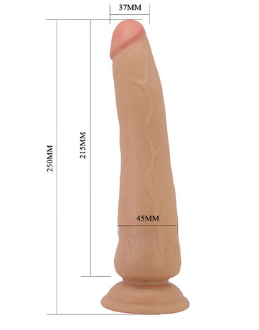 Pretty Love - Tiemeyer - Realistische Sliding Skin Dildo - 25 cm - Lichte Huidskleur