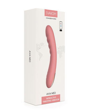 Svakom - Ava Neo - Stotende Vibrator - Thrusting Vibrator - Met App Control - Perzik Roze