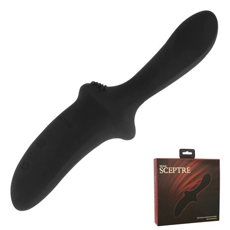 Nexus - Sceptre - Roterende Anaal Vibrator met Handvat - Zwart