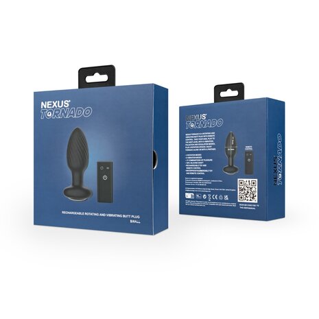 Nexus - Tornado - Kleine Vibrerende Buttplug - Zwart