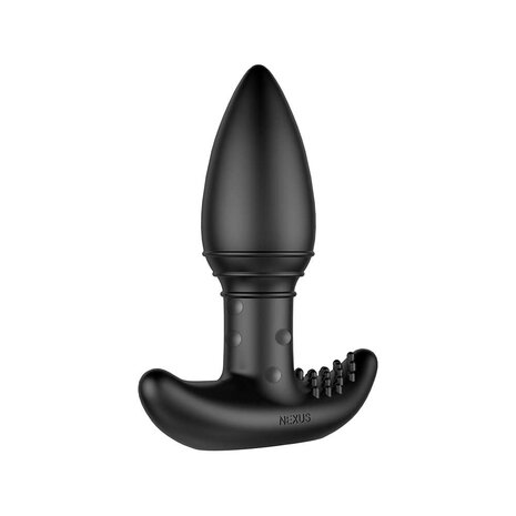 Nexus - B-Stroker - Masserende Buttplug met Strelende Nopjes voor Perineum - Zwart