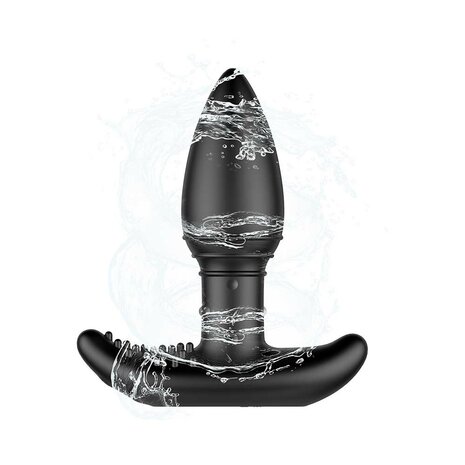 Nexus - B-Stroker - Masserende Buttplug met Strelende Nopjes voor Perineum - Zwart