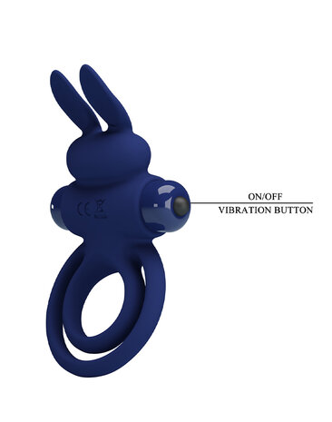 Pretty Love - Darey - Rabbit Cockring - Donkerblauw