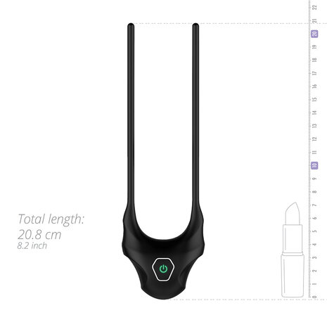 Nexus - Forge - Verstelbare Vibrerende Cockring - Zwart