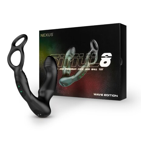 Nexus - Simul8 Wave Edition - Prostaat Vibrator met Cockring - Zwart