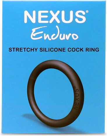 Nexus - Enduro - Rekbare Siliconen Cockring - Zwart