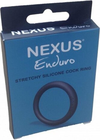 Nexus - Enduro - Rekbare Siliconen Cockring - Zwart