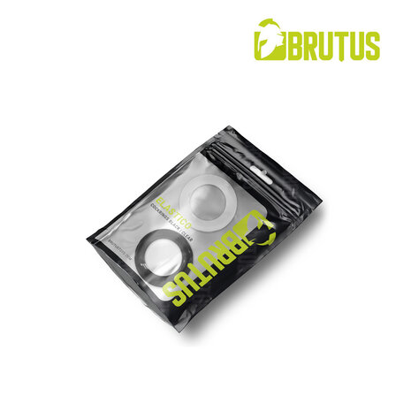 Brutus - Elastico - Rekbare Cockringen Set - Transparant/Zwart