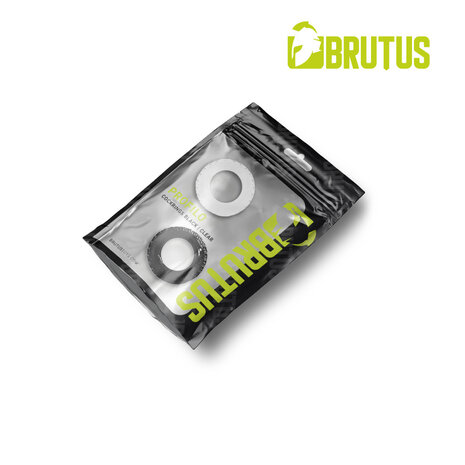 Brutus - Profilo - Rekbare Cockringen Set - Transparant/Zwart