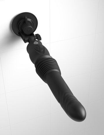 Pipedream - Fetish Fantasy - Ultimate Silicone Thruster - Stotende Vibrator met Handvat - Zwart