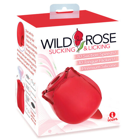 Icon - Wild Rose - Zuigende & Likkende Vibrator