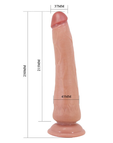 Pretty Love - Tiemeyer - Realistische Sliding Skin Dildo - 25 cm - Medium Huidskleur