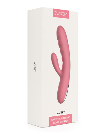 Svakom - Avery - Stotende Rabbit Vibrator - Strawberry Pink