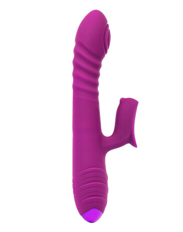 Rimba Toys - Stockholm - Stotende en Kloppende Rabbit Vibrator - Paars