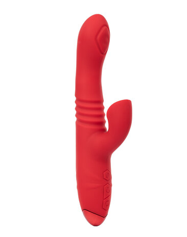 Rimba Toys - Gothenburg - Stotende en Kloppende Rabbit Vibrator - Rood