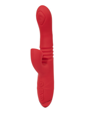 Rimba Toys - Gothenburg - Stotende en Kloppende Rabbit Vibrator - Rood