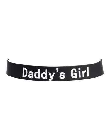 Rimba - Halsband - Collar Met Tekst - DADDY'S GIRL - Siliconen - Zwart