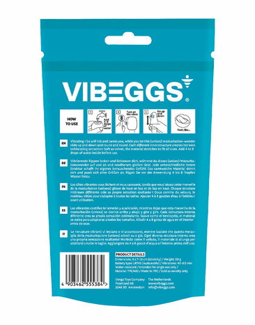 VIBEGGS - Twisty Tongues - Vibrerende Masturbatie Sleeve √®n Vinger Vibrator - Wit