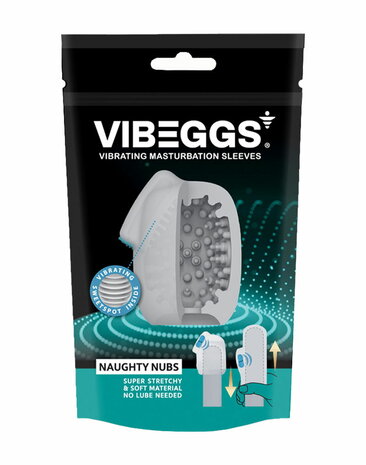 VIBEGGS - Naughty Nubs - Vibrerende Masturbatie Sleeve √®n Vinger Vibrator - Wit