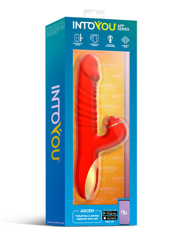 Intoyou - Ascen - Rabbit Vibrator - Stotende en Oscillerende Rabbit Vibrator met App Control - Rood