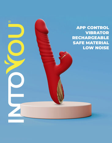 Intoyou - Ascen - Rabbit Vibrator - Stotende en Oscillerende Rabbit Vibrator met App Control - Rood